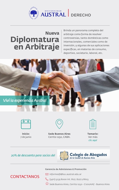 DIPLOMATURA ARBITRAJE UNIVERSIDAD AUSTRAL